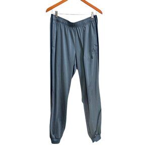 Adidas Mens Gray Track Pants XL Polyester Spandex Elastic Waistband Joggers